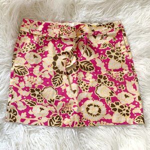 Pink Floral Mini Skirt JCREW